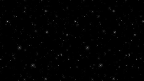 Funkelnde-Sterne,-Blinkende-Sterne,-Nahtlose-Schleife,-Staubpartikel-Fliegen-Mit-Alphakanal